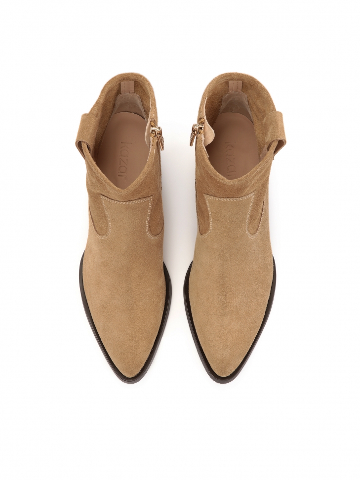 Botas de ante marrón claro de estilo vaquero BREEZE