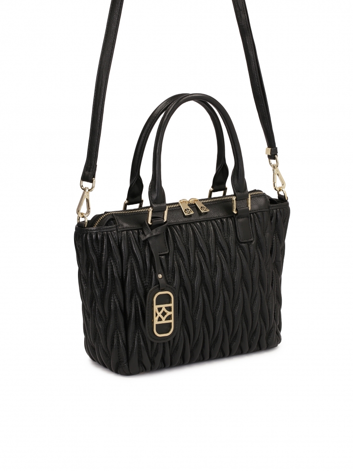 Elegante bolso de mano con fino estampado acolchado NELLIE