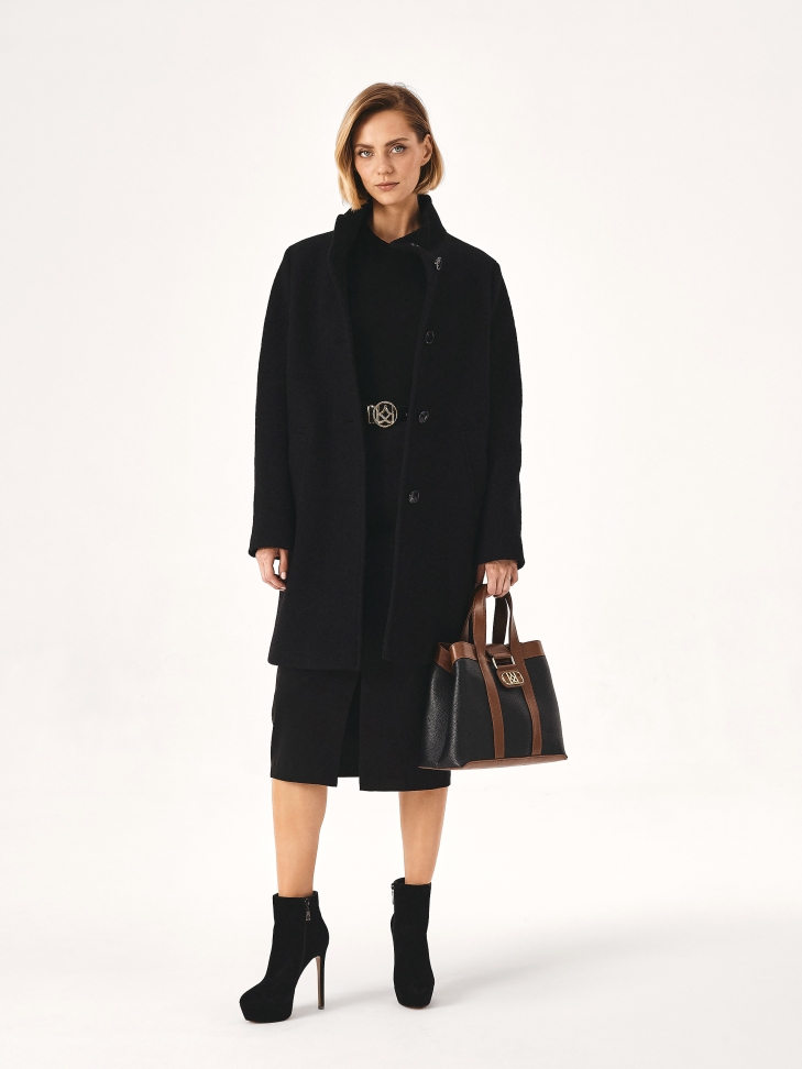 Bolso marrón y negro con asas de mano WILLOW