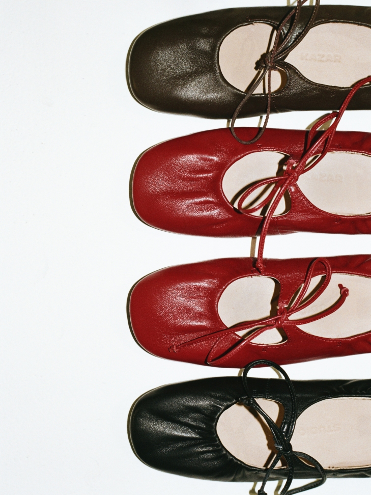 Bailarinas de cuero con lazos  KS AVRIL