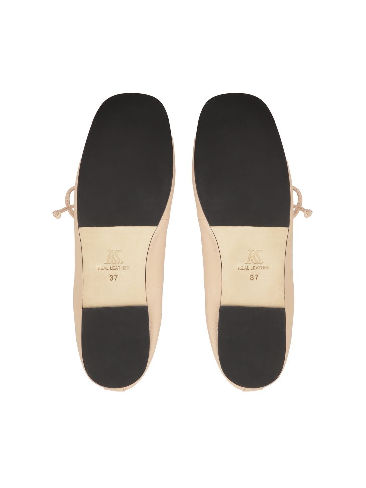 Bailarinas con cordones y suela de cuero  KS AVRIL