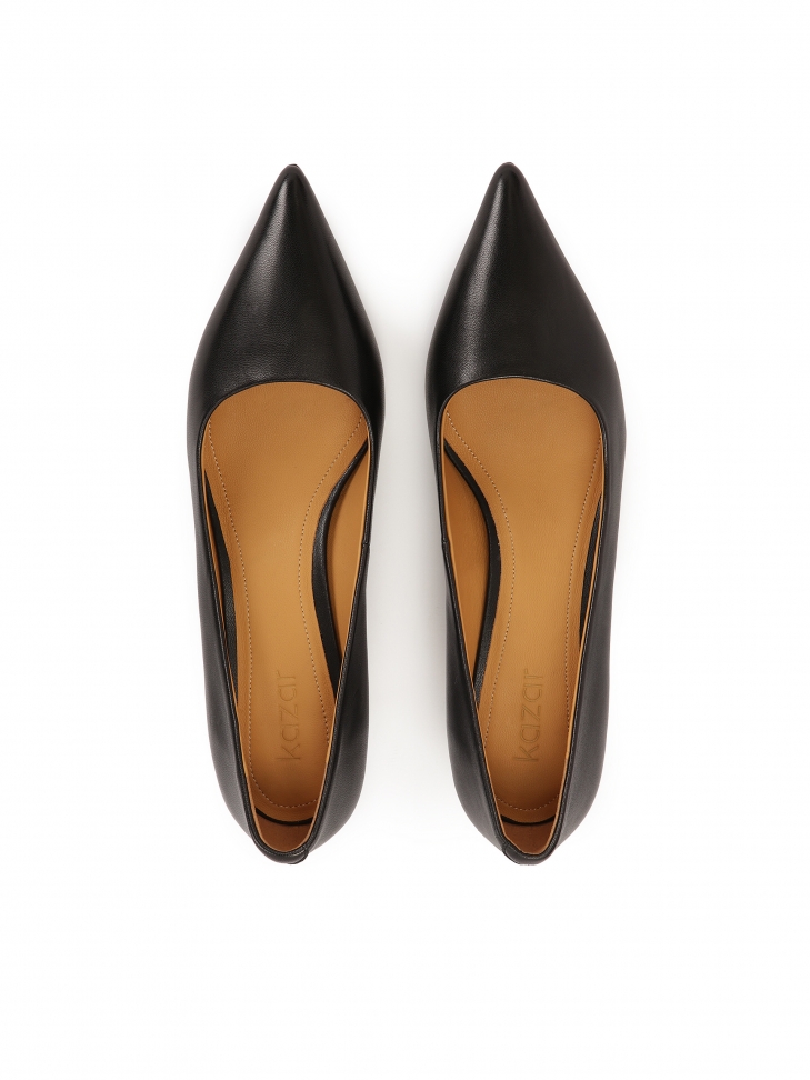 Versátiles zapatos negros de tacón bajo GINEVRA