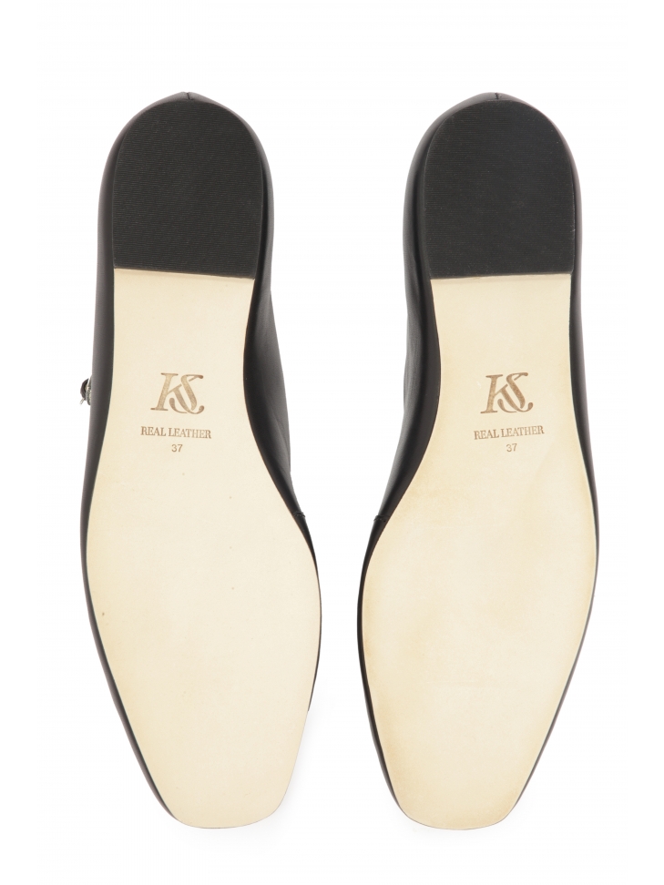 Bailarinas negras con nariz cuadrada KS ROSINE