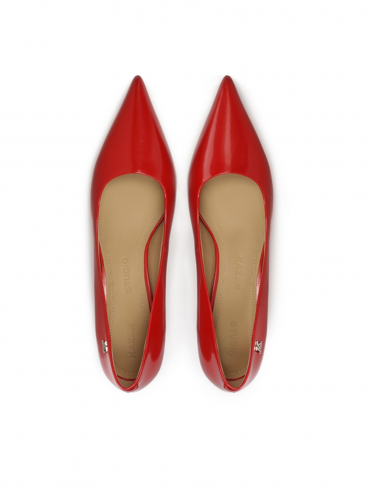 Bombas rojas con tacón vanguardista  KS AMELIE