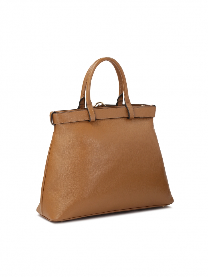 Bolso marrón claro con correa de hebilla LILIE