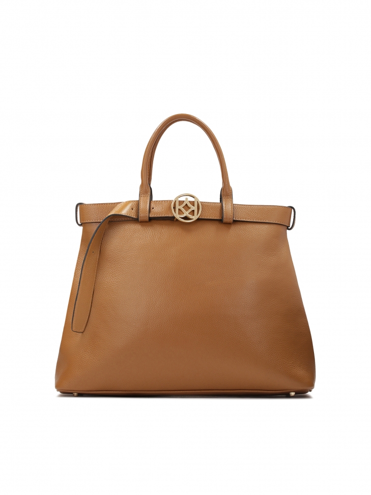 Bolso marrón claro con correa de hebilla LILIE