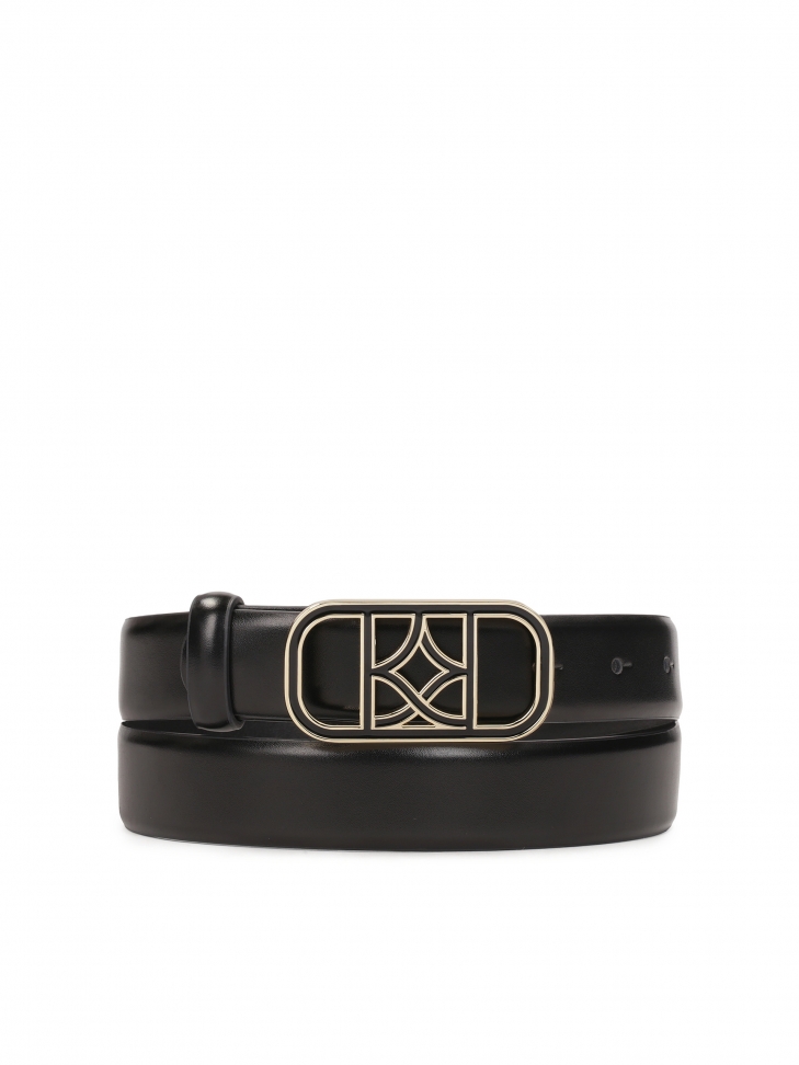 Elegante cinturón estrecho con hebilla bicolor  WEAKLEY