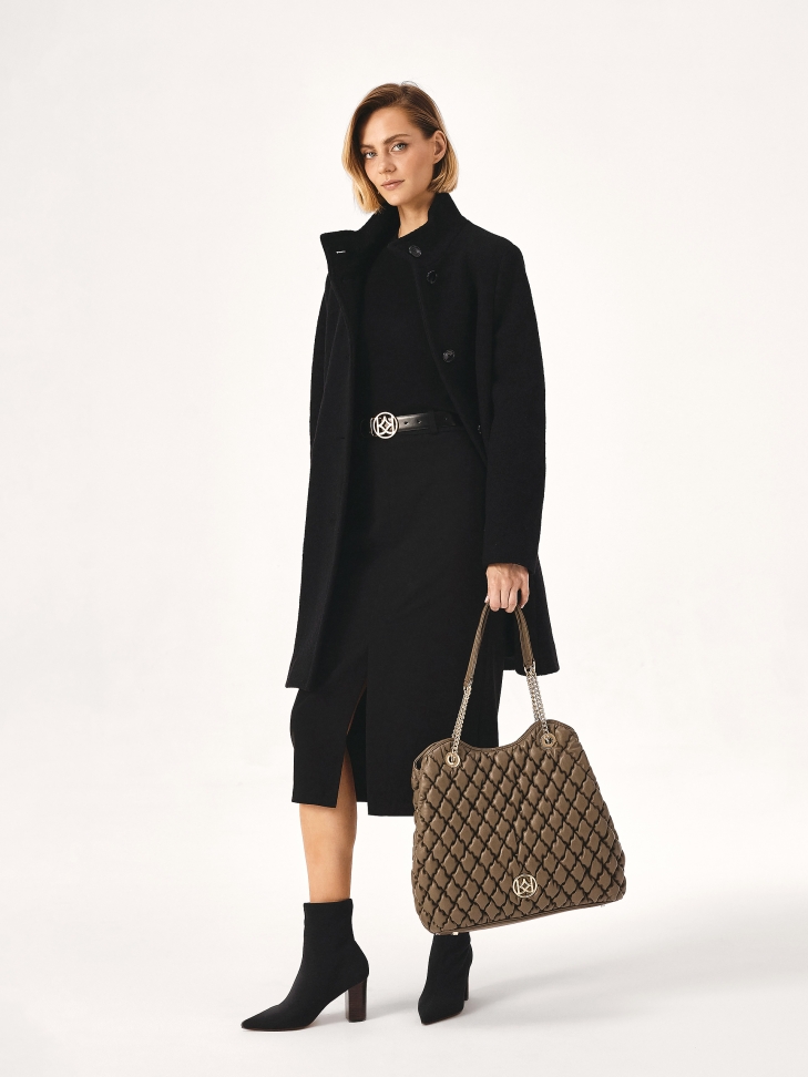 Cinturón de piel de doble cara con hebilla redonda MANITA