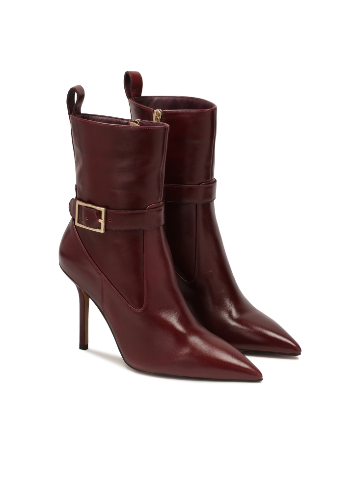 Botas granate con puntera en punta ENRICA