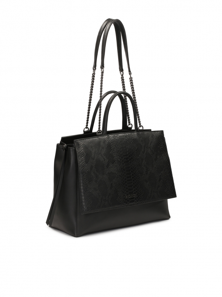 Bolso de forma única con diseño en relieve NOOR