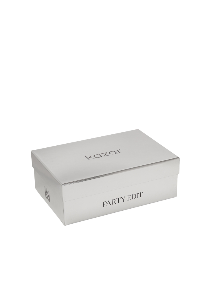 Bombas de tela roja con flores en 3D MARISOL