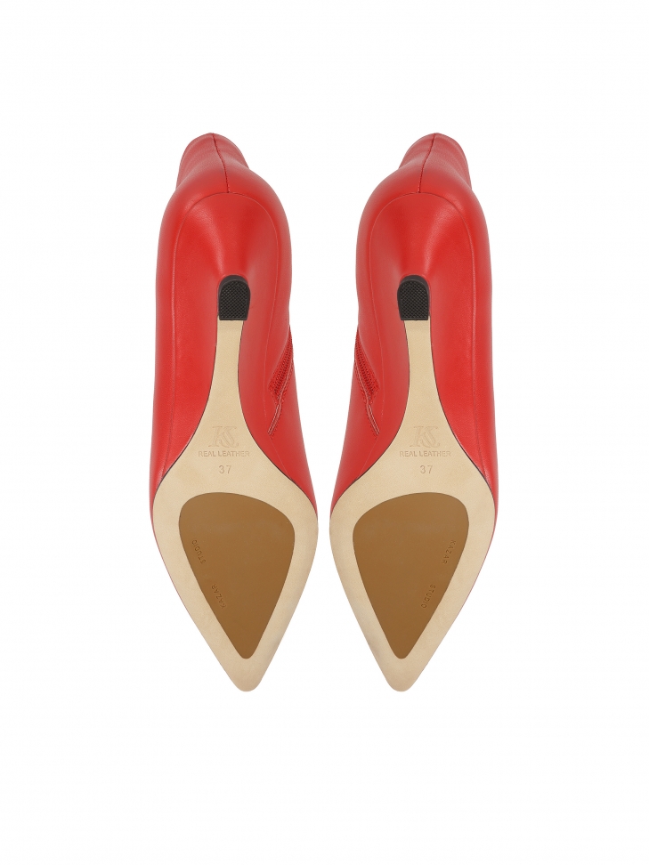Botas rojas de tacón bajo KS IDALIA