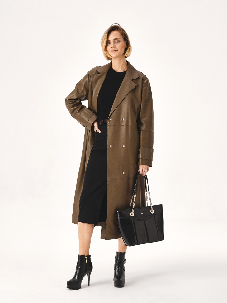 Bolso negro con asas largas JASMINE