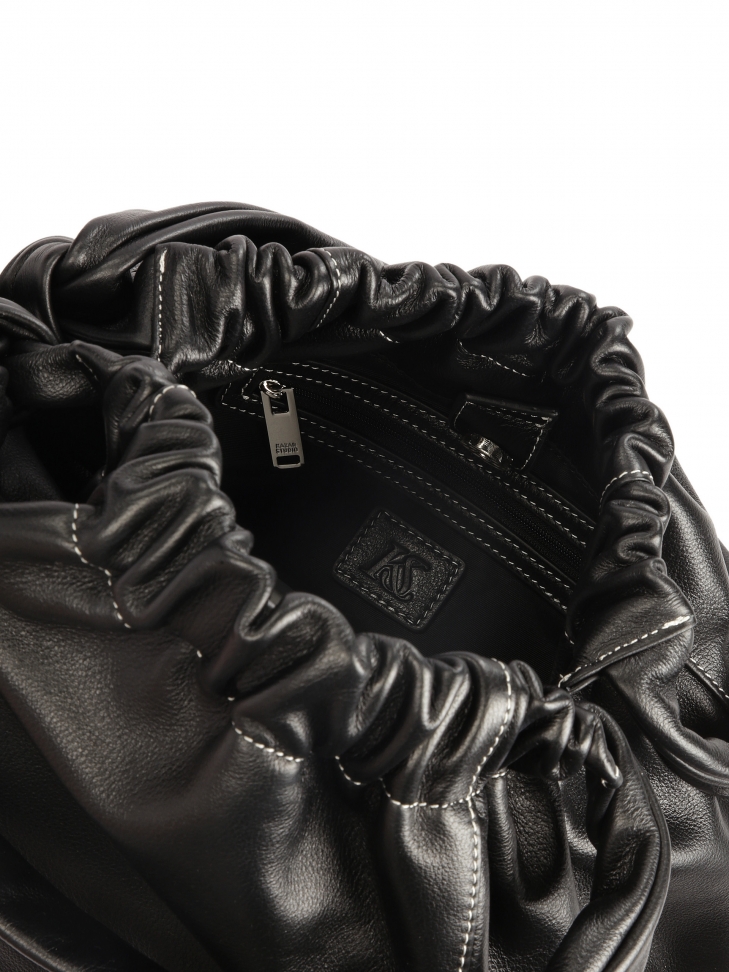 Bolsa negra de piel suave KS NOEMIE