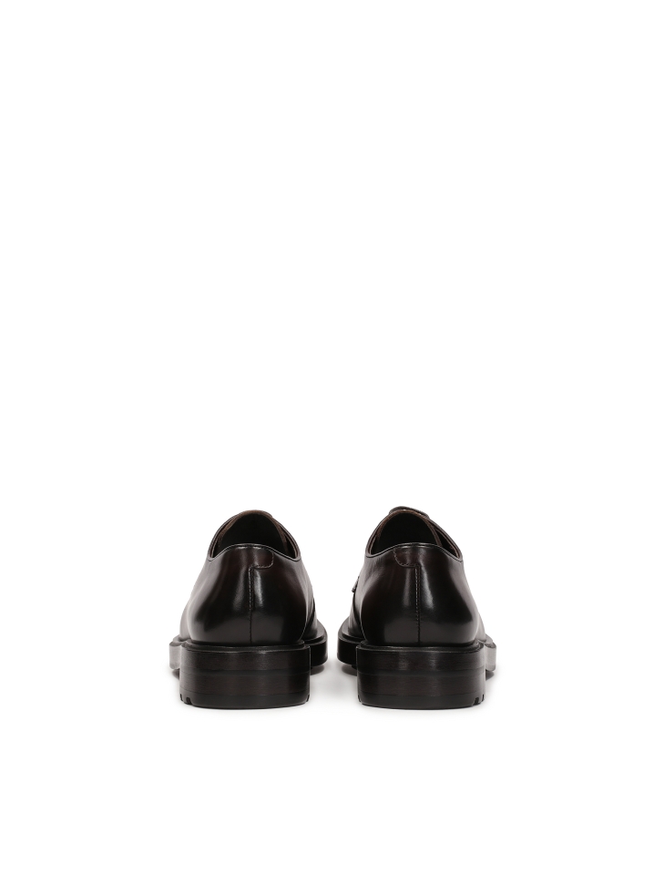 Zapatos derby marrones de piel natural HENRYST