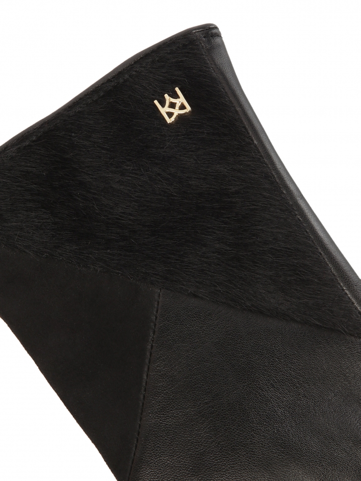 Guantes de mujer de materiales combinados PALMIRA