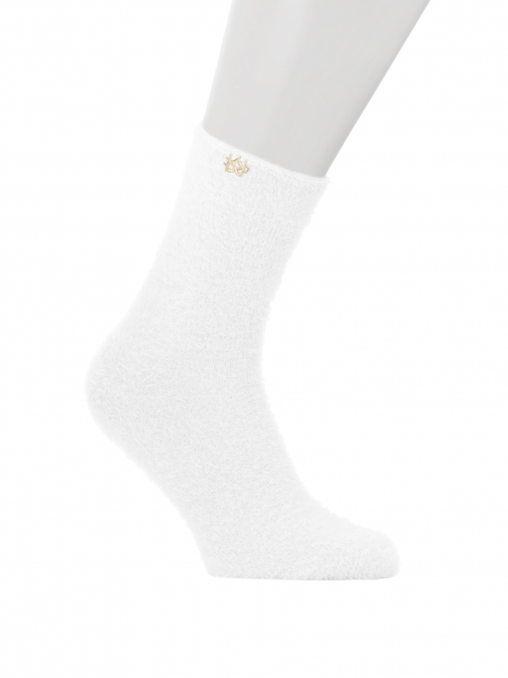 Calcetines blancos esponjosos con monograma MINNIE