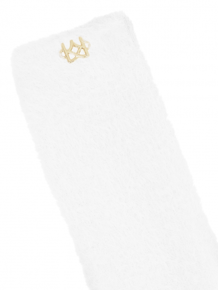 Calcetines blancos esponjosos con monograma MINNIE