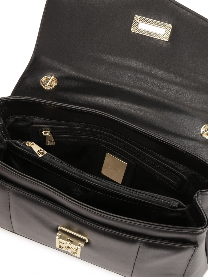 Bolso negro con cadena deslizante HALLIE