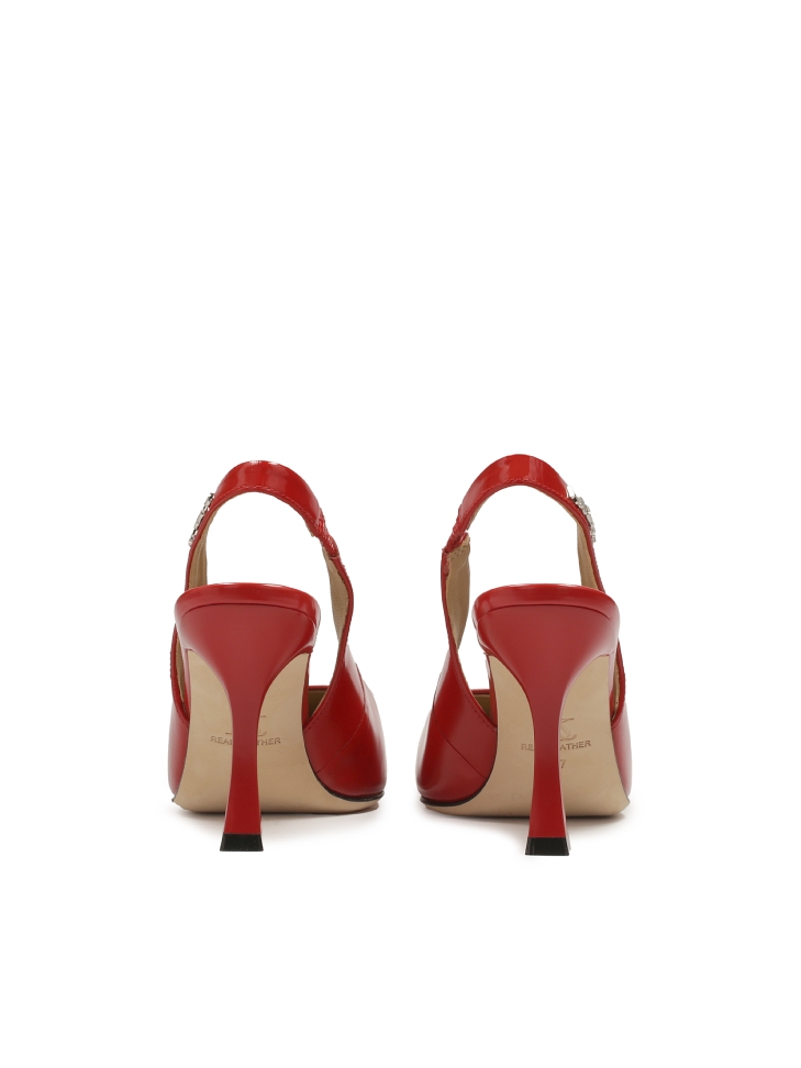 Bailarinas rojas con tacón de aguja KS DIANE