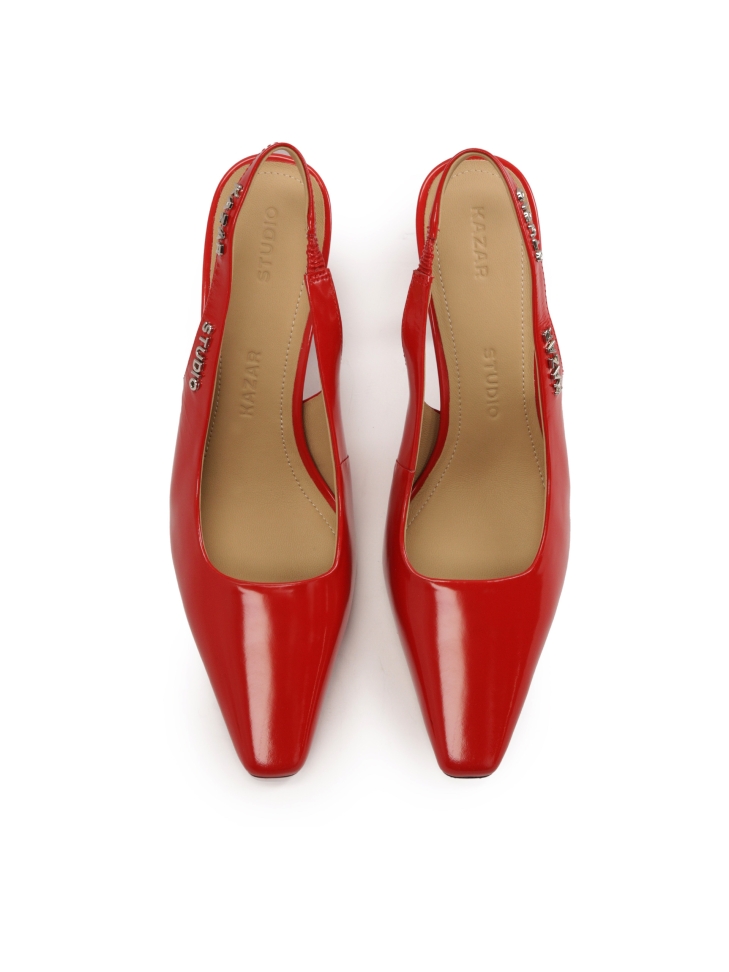 Bailarinas rojas con tacón de aguja KS DIANE