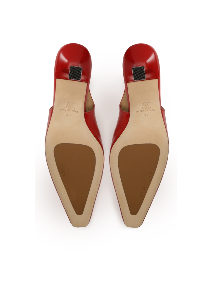 Bailarinas rojas con tacón de aguja KS DIANE