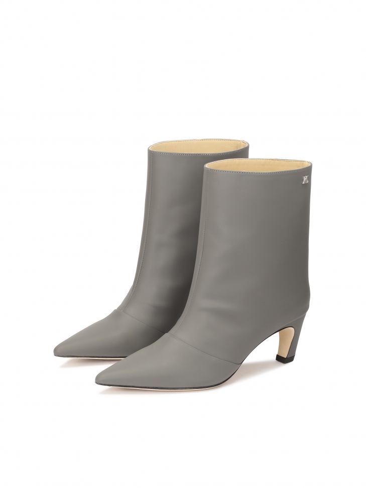 Botines de tacón gris KS BELLISI