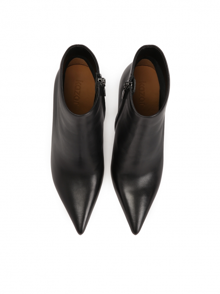 Botas clásicas con tacón negras y plateadas VERA