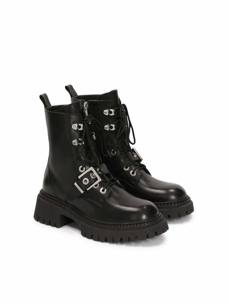 Botas de piel con suela gruesa ZOLIA