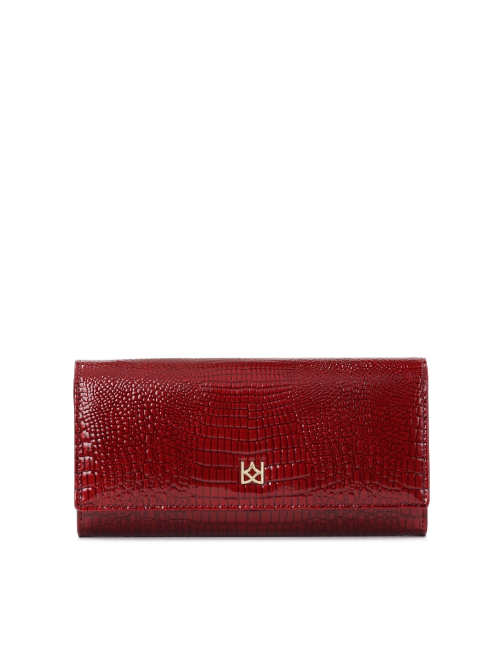 Cartera roja de charol con solapa JOLENE
