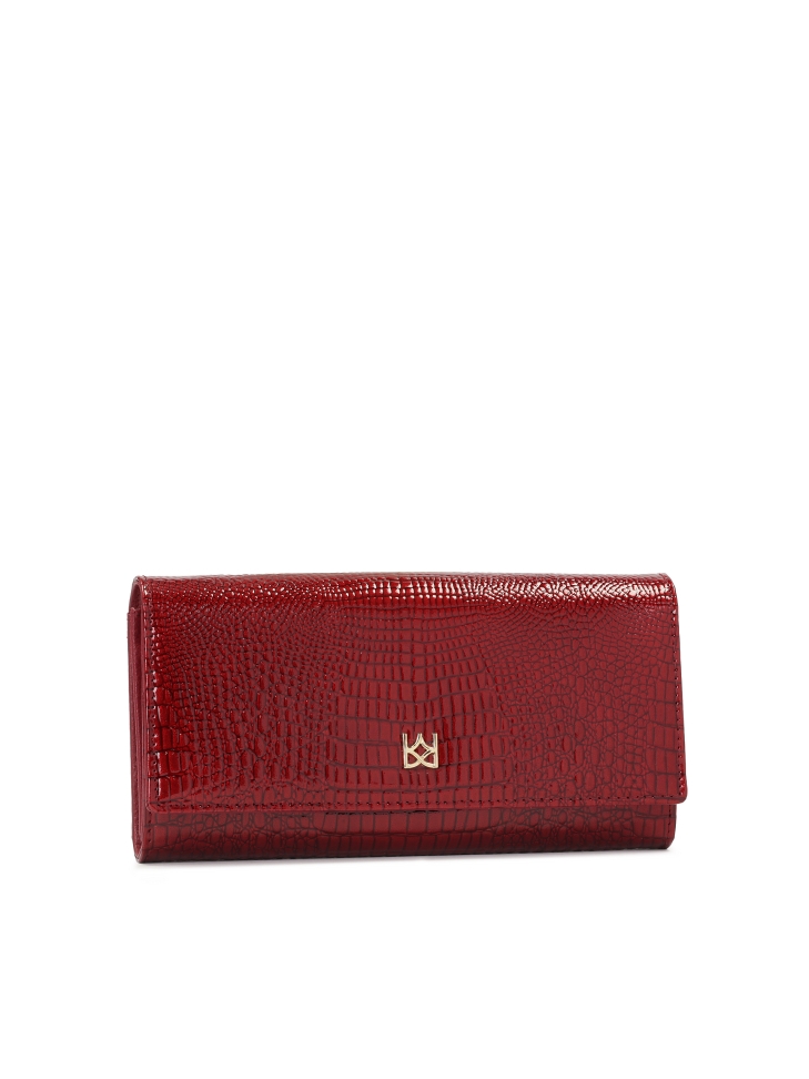 Cartera roja de charol con solapa JOLENE