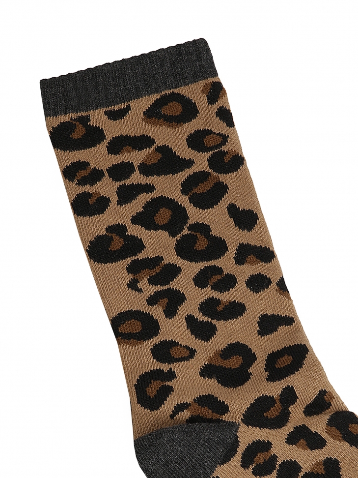 Calcetines de algodón para mujer con estampado de leopardo GRETEL