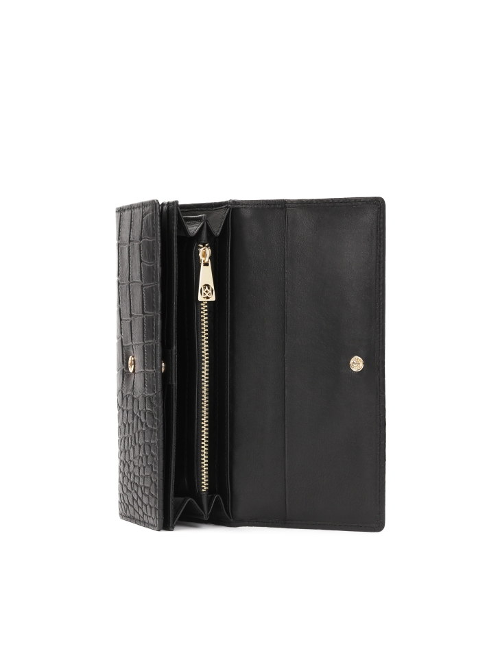 Cartera oblonga con estampado en relieve BETTY