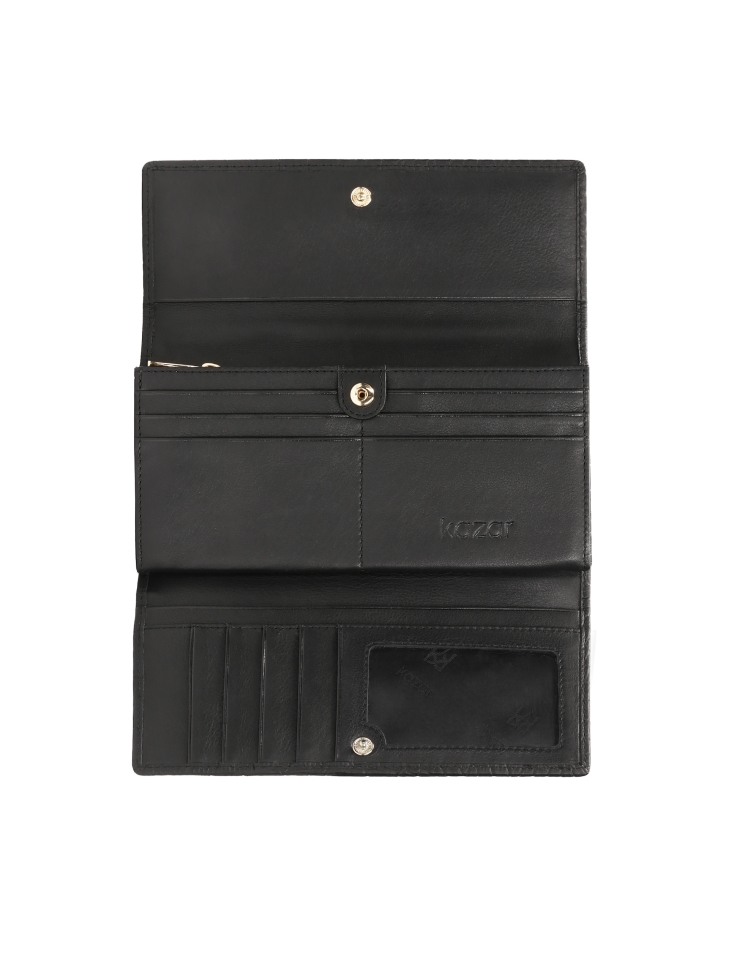 Cartera oblonga con estampado en relieve BETTY