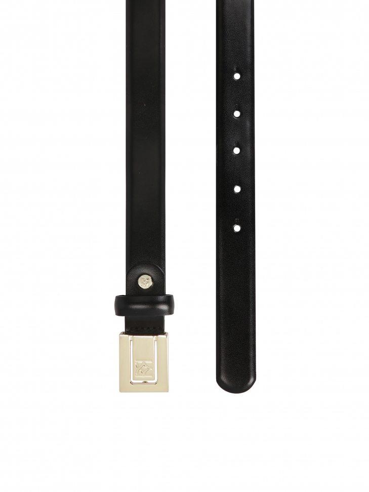 Cinturón negro estrecho con hebilla incorporada SABIENE