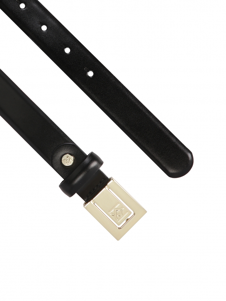 Cinturón negro estrecho con hebilla incorporada SABIENE