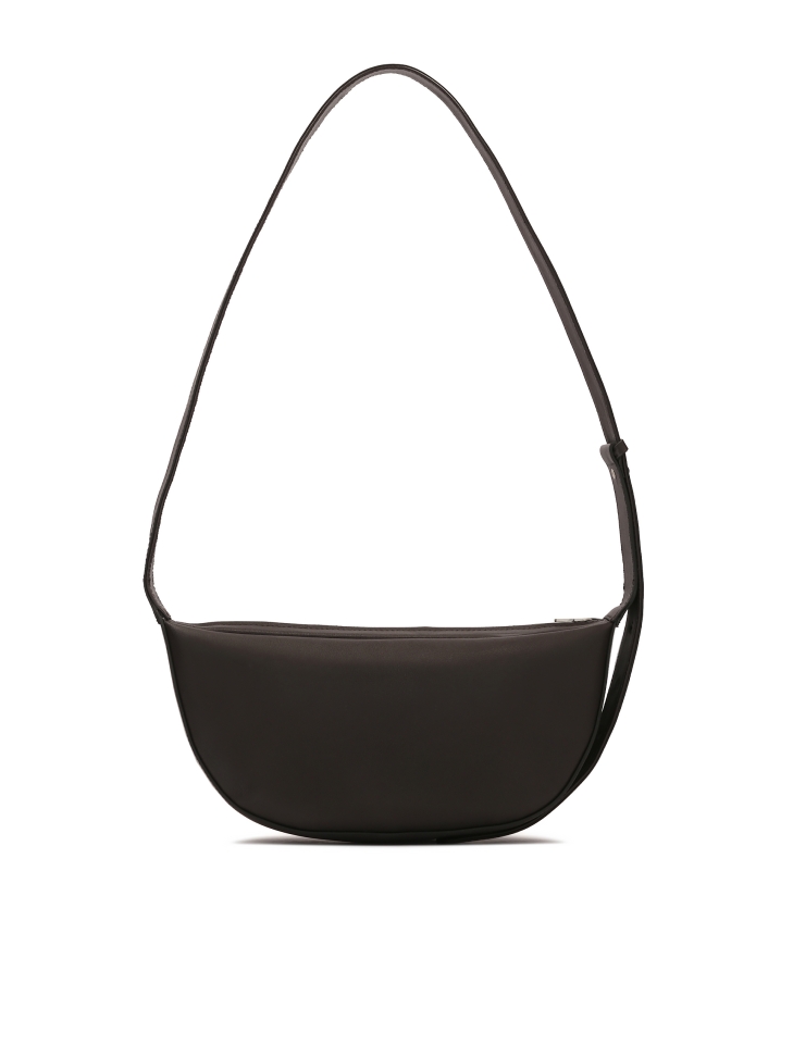 Bolso marrón oscuro con herrajes plateados KS LILE