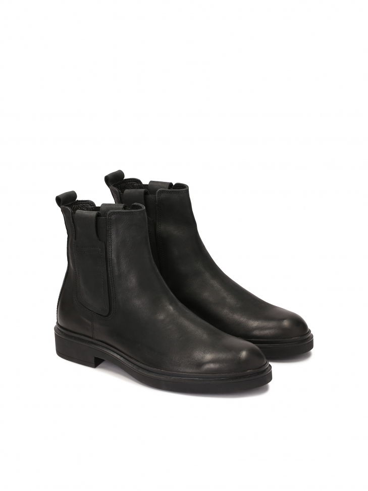 Botines Chelsea de piel con inserción elástica decorada IDDROSS