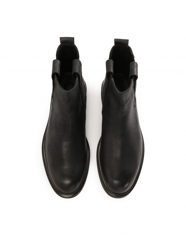 Botines Chelsea de piel con inserción elástica decorada IDDROSS