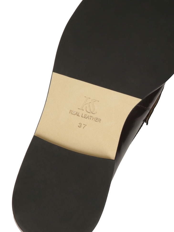 Zapatos marrón oscuro con raya transversal KS OLZA