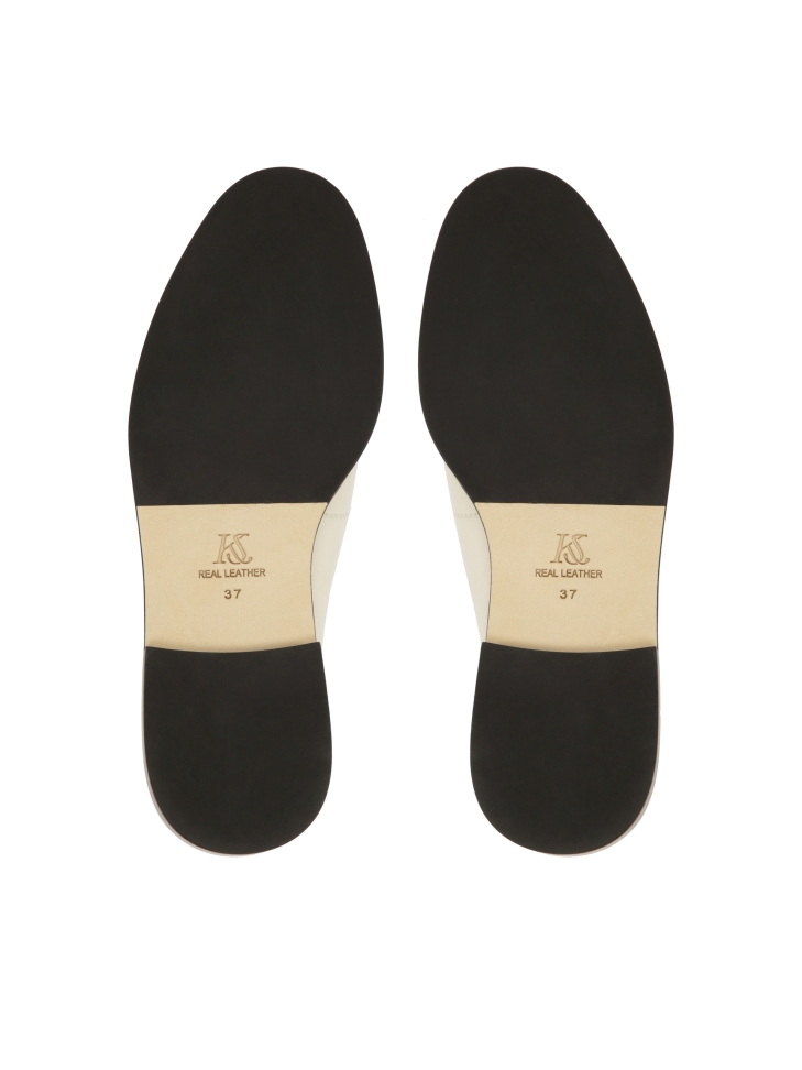 Mocasines beige con un pliegue en la nariz KS OLZA