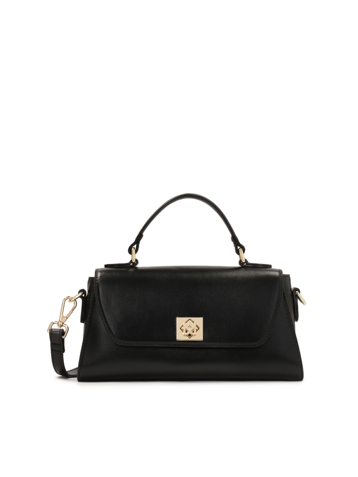 Elegante bolso negro con asa MELIA