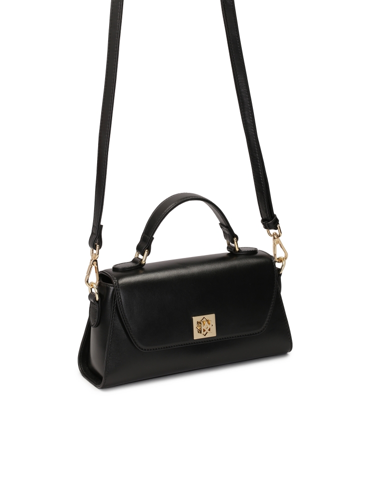 Elegante bolso negro con asa MELIA