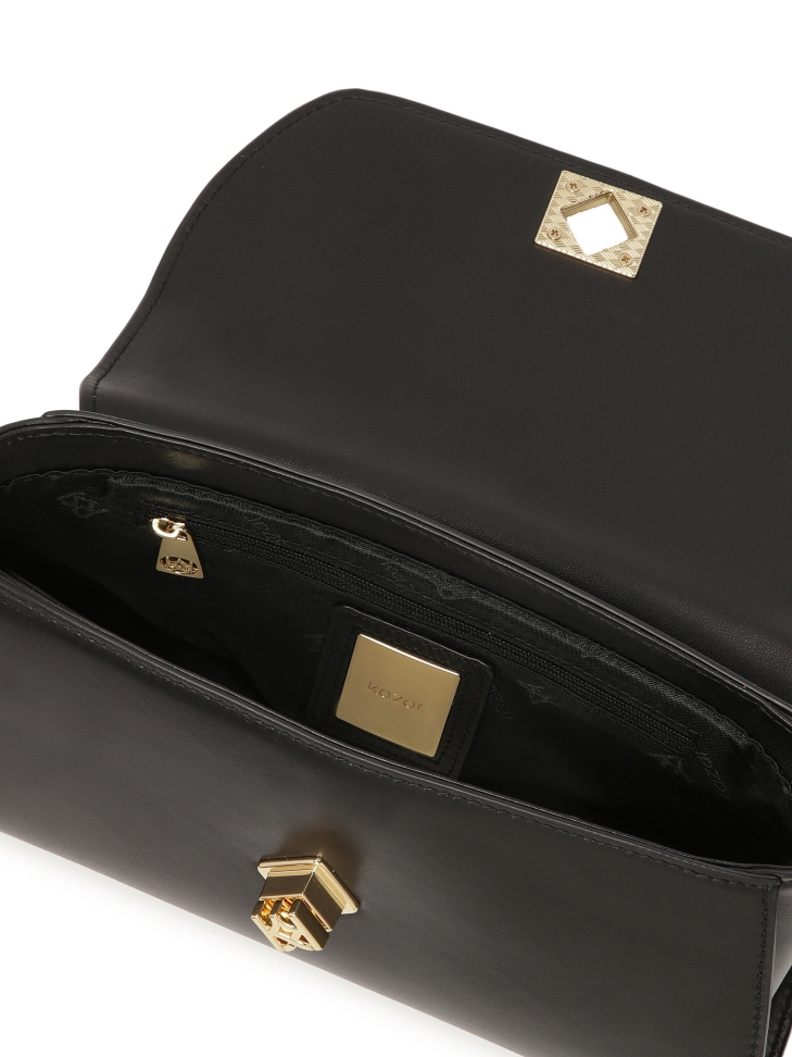 Elegante bolso negro con asa MELIA