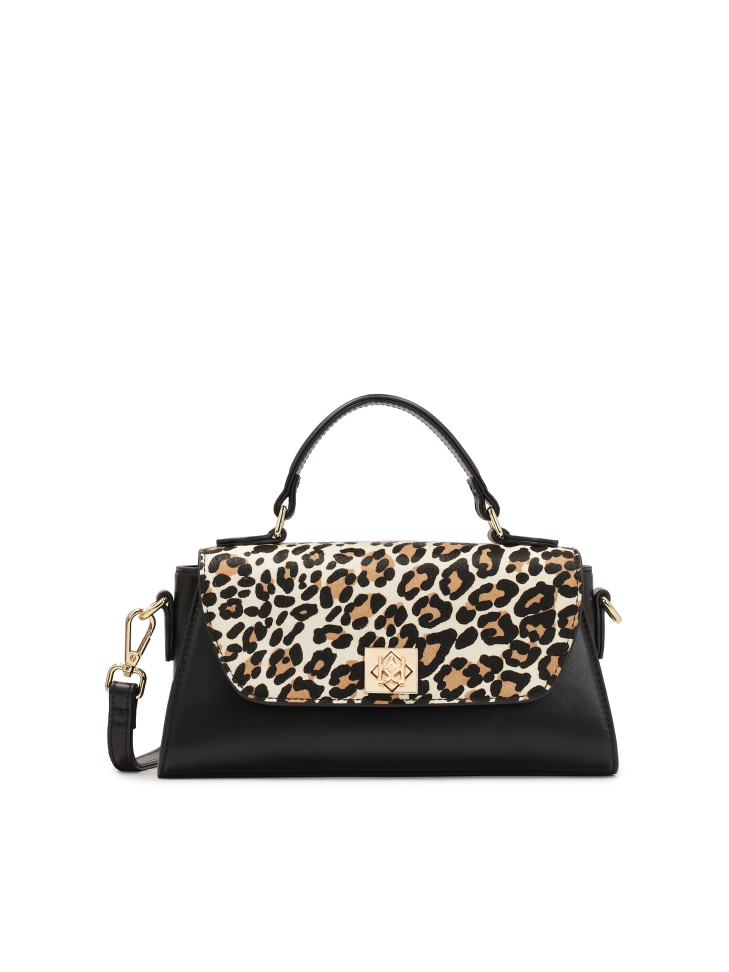 Elegante bolso decorado con estampado de leopardo MELIA