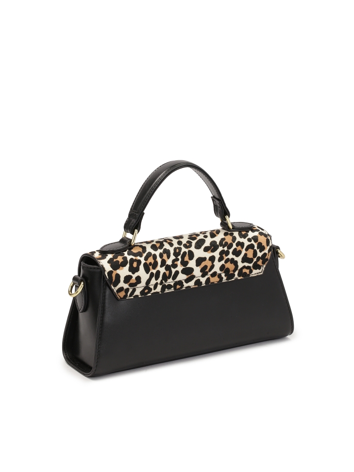 Elegante bolso decorado con estampado de leopardo MELIA