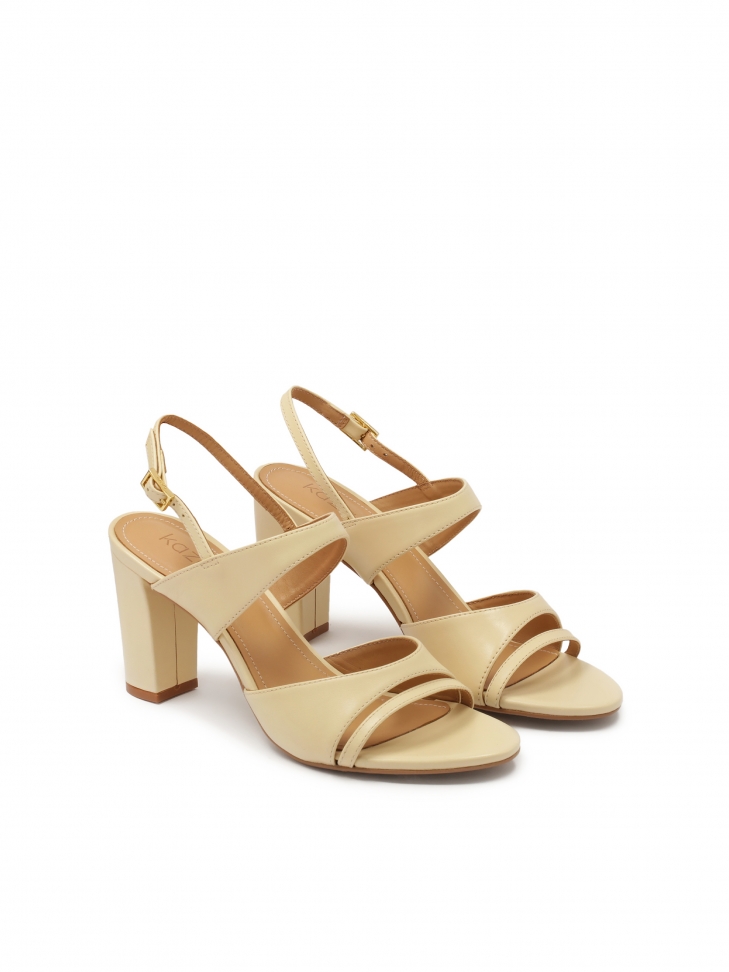 Sandalia de tacón de aguja beige MARCIE
