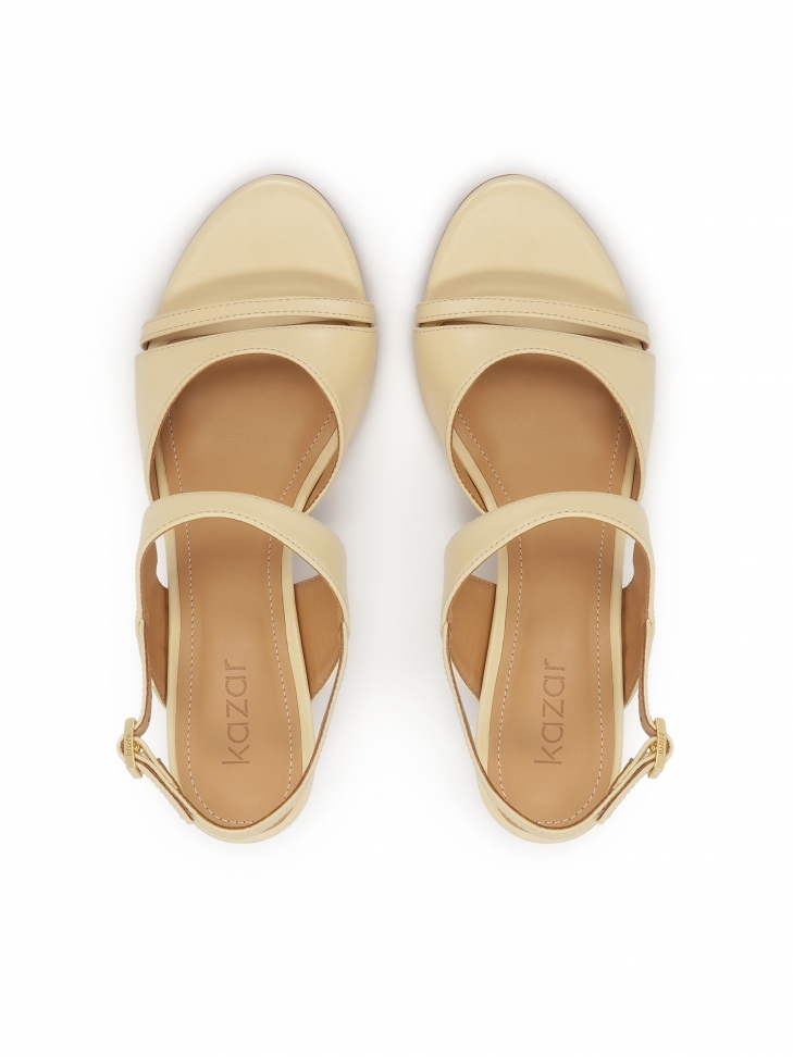 Sandalia de tacón de aguja beige MARCIE