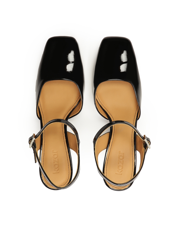 Bombas semiabiertas de charol DARYA