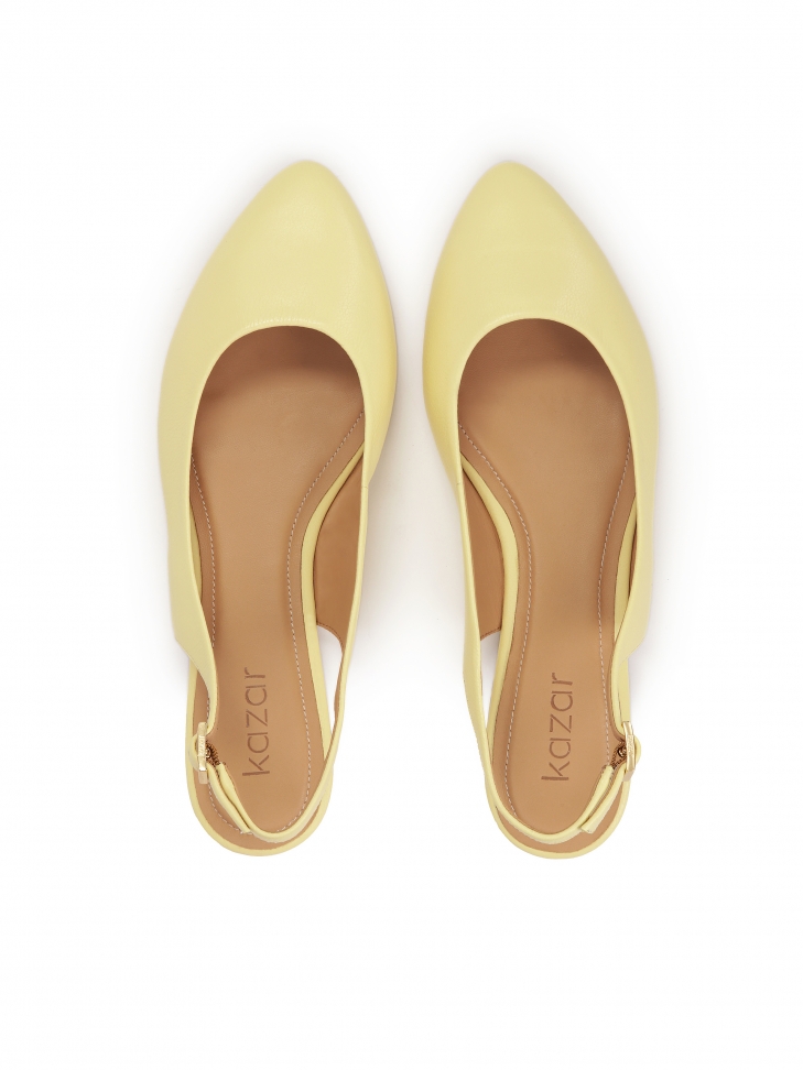 Bailarinas amarillas con tacón abierto BLAIRE